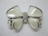 40Pcs Pearl Ivory Bowknot Hairclip Jewelry Finding Beads