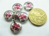 50 New Flat Round Red Enamel Bali Style Spacer Beads 50 New Flat Round Red Enamel Bali Style Spacer Beads