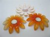 20Pc Orange Blossom Sunflower Hairclip Jewelry Finding Beads 6cm