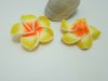 50 Yellow&Orange Fimo Beads Frangipani Flower Jewellery Finding