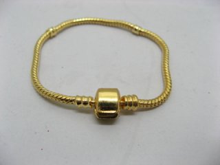 1 Golden Metal Clasp European Bracelets 21cm pa-s17