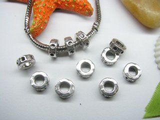 20pcs Tibetan Silver Circle Beads Fit European Beads Yw-pa-mb102