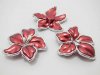 30Pcs Red Flower Hairclip Jewelry Finding Beads 5.5x5cm 30Pcs Red Flower Hairclip Jewelry Finding Beads 5.5x5cm