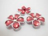 30Pcs Red Flower Hairclip Jewelry Finding Beads 4.5cm