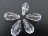 650Pcs Transparent Faceted TearDrop Acrylic Beads Finding 18x9mm