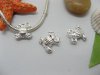 20pcs Silver Plated Screw Frog Beads European Design