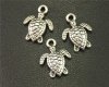 200 Silver Plated Metal Turtle Beads Pendants Jewellery Finding