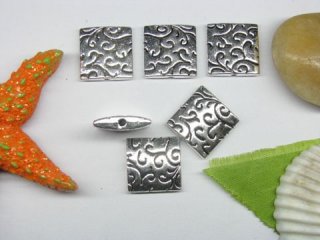 20pcs Metal Square Beads yw-ac-mb39