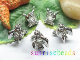 10pcs 18 KGP Screw Peace Dove Beads European Design