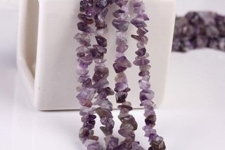 5Strands x 160pcs Amethyst Gemstone Tooth Loose Chip Beads