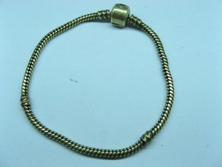 1X Bronze Plated European Bracelet 20cm
