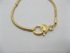 1 X Golden Heart Clasp European Bracelet 20cm ac-str257