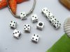 20pcs Tibetan Silver Dice Beads European Design Yw-pa-mb5