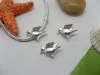 10pcs Silver Plated Screw Peaceful Dove Beads European Design 10pcs Silver Plated Screw Peaceful Dove Beads European Design