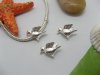 10pcs Silver Plated Screw Peaceful Dove Beads European Design 10pcs Silver Plated Screw Peaceful Dove Beads European Design