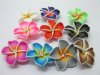 20 New Fimo Beads Frangipani w/Rhinestone Mixed Color