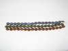 3String X 17Pcs Metallic Golden Flat Oval glass beads