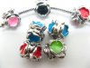 50 Alloy Charms European Flower Beads ac-sp431