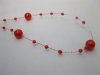 1Roll X 60Meter Red Beaded Garland for Wedding Craft Dia.8mm 1Roll X 60Meter Red Beaded Garland for Wedding Craft Dia.8mm