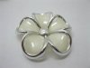 20Pcs Pearl Ivory Frangipani Hairclip Jewelry Finding Beads 48mm