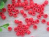 2000 New Plastic Red Barrel Pony Beads 6x8mm