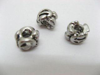 60 Alloy European Barrel Fused Thread Beads ac-sp354