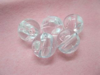 1Bag X 170Pcs Clear Transparent Round Beads 18mm