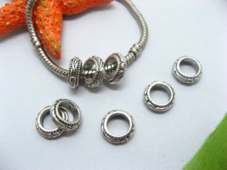 20pcs Tibetan Silver Circle Beads Fit European Beads Yw-pa-mb144