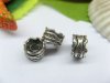 50pcs Tibetan Silver Wave Barrel Beads European Design