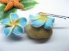 20 Sky Blue Fimo Beads Frangipani Jewellery Finding 4.2cm 20 Sky Blue Fimo Beads Frangipani Jewellery Finding 4.2cm