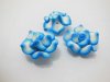 195 Blue White Fimo Rose Flower Beads Jewellery Findings 2.5cm 195 Blue White Fimo Rose Flower Beads Jewellery Findings 2.5cm