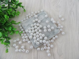 500 White 10mm Round Imitation Simulate Pearl Loose Beads