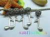 20pcs Tibetan Silver Bail Beads European Beads with Dangle Notes 20pcs Tibetan Silver Bail Beads European Beads with Dangle Notes