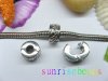 20 White-K Plated Flower Stopper Bead Clip Fit European Beads 20 White-K Plated Flower Stopper Bead Clip Fit European Beads