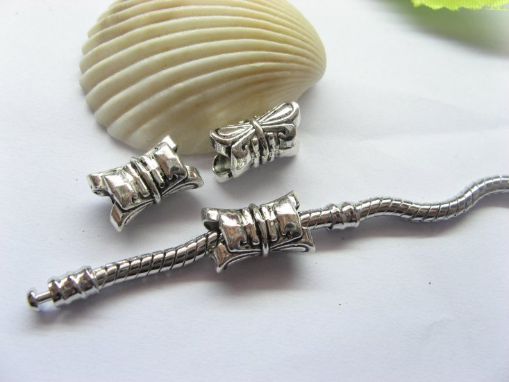 100 Alloy Knot European Beads pa-b18 - Click Image to Close