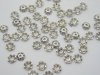 500 metal floral bead caps 9mm