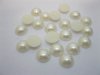 750Pcs 12mm Ivory Semi-Circle Simulated Pearl Bead