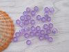 2100 Transparent Clear Purple Barrel Pony Beads 6x8mm