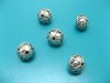 100 Silver Carved Ball Spacer Beads Finding