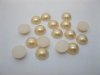 1000Pcs 10mm Peach Semi-Circle Simulated Pearl Bead Flatback