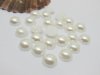 1900Pcs 8mm White Semi-Circle Simulated Pearl Bead Flatback
