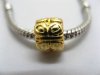 50X18K Gold Plated European Barrel Thread Beads ac-sp385 50X18K Gold Plated European Barrel Thread Beads ac-sp385
