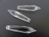 160 Clear Faceted Bead Pendant Jewellery Finding 48x10mm