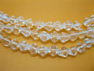 50 Strands X 50 Clear Bicone Glass Beads 6mm New