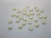 2500Pcs 8mm Ivory Semi-Circle Simulated Pearl Bead Flatback