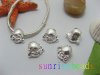 10pcs Silver Plated Screw Buddha Head Beads European Design 10pcs Silver Plated Screw Buddha Head Beads European Design