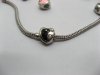20 Metal Heart Enamel Bagua Thread European Beads