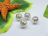 100pcs Silver Plated Filigree Spacer Beads 10mm