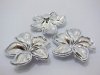 30Pcs Silver Plated Flower Hairclip Jewelry Finding Bead 5.5x5cm 30Pcs Silver Plated Flower Hairclip Jewelry Finding Bead 5.5x5cm