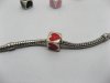 20 Metal Cube Enamel Heart Thread European Beads